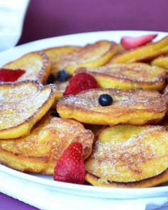 Оладьи с тыквенным пюре и яблоками на сметане