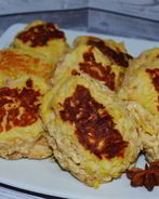 Оладьи с яблоком и творогом