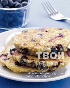 Овсяные оладьи с ягодами