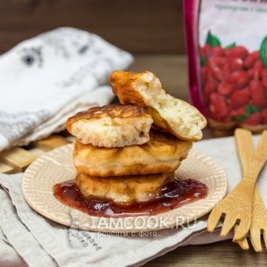 Рецепт пышных оладий на теплом кефире