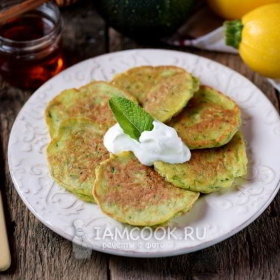 Рецепт сладких оладий из кабачков