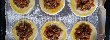 панама-мама, слойки из слоеного теста. Шаг 11