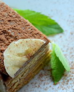 Банановый десерт с песочным печеньем