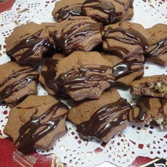 Рецепт шоколадного печенья с марципановой начинкой