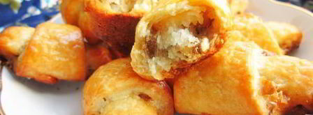 творожные рогалики с орехами. Шаг 8