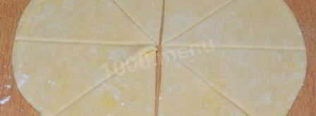 творожные рогалики с ореховой начинкой. Шаг 13