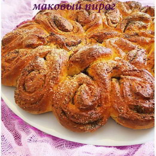 Ажурный маковый пирог