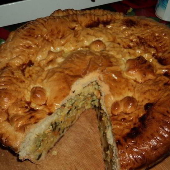 Рецепт картофельного пирога с сырома