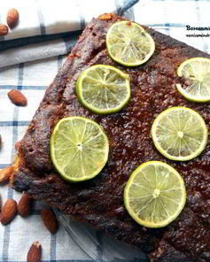 Лаймово-миндальный пирог