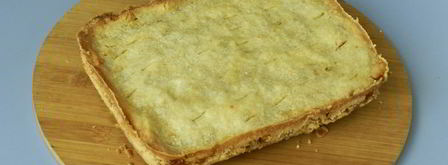 насыпной пирог с яблоками и творогом. Шаг 11