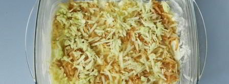 насыпной пирог с яблоками и творогом. Шаг 8