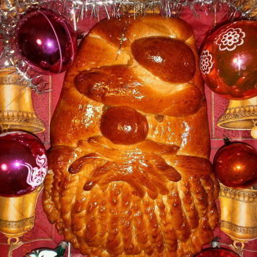 Новогодний пирог Дед Мороз