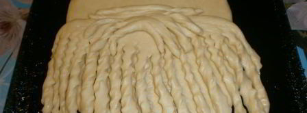 новогодний пирог дед мороз. Шаг 9