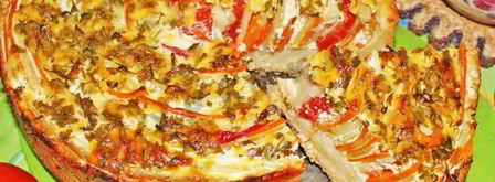 овощной пирог полосатик с кабачками и морковью. Шаг 18