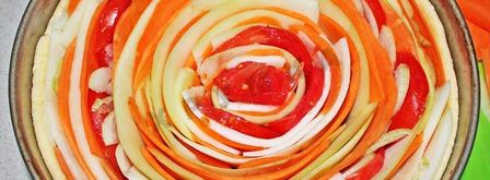 овощной пирог полосатик с кабачками и морковью. Шаг 10