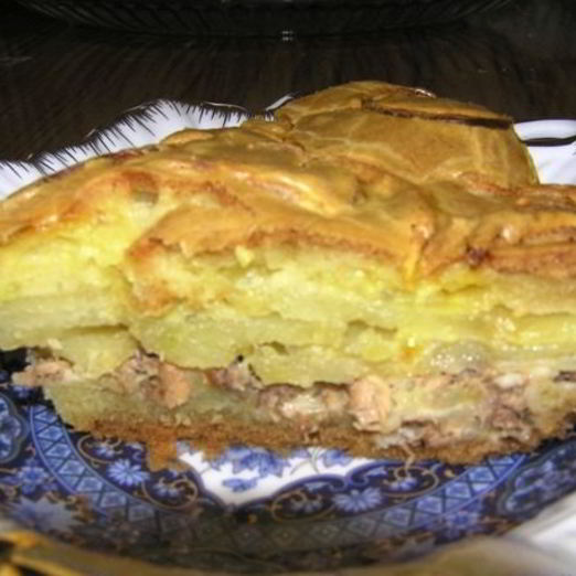 Пирог рыбный с сайрой