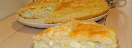 пирог с рисом и яйцом. Шаг 12