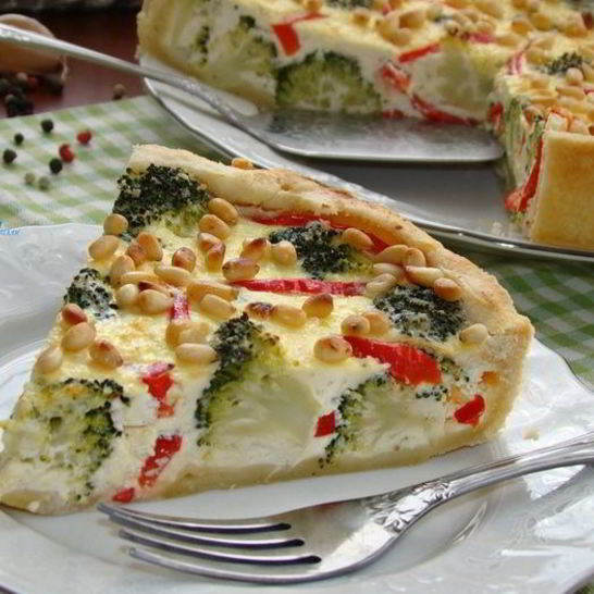 Рецепт пирога с творогом и брокколи