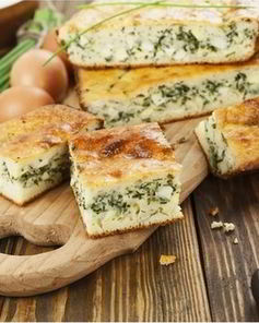 Пирог с зеленым луком и яйцом