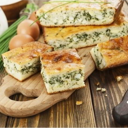 Рецепт пирога с зеленым луком и яйцом