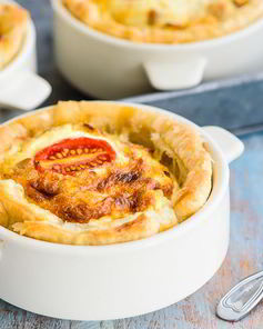 Порционный киш с курицей