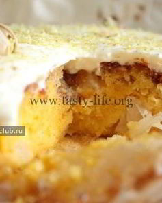 Праздничный морковный пирог с ананасами и крем-чизом