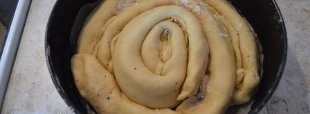 сдобный пирог с вишнями и маком. Шаг 18