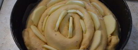 сдобный пирог с вишнями и маком. Шаг 20