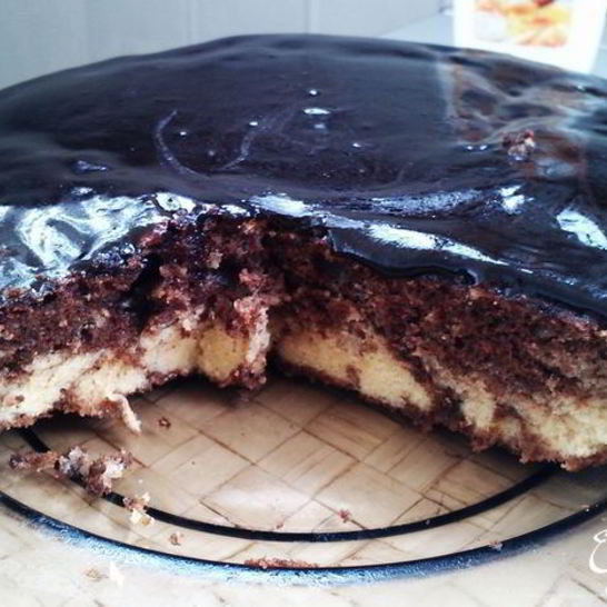 Рецепт шоколадна-ванильного пирог