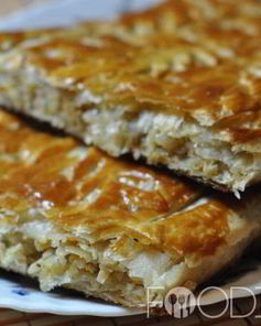 Слоеный пирог с капустой