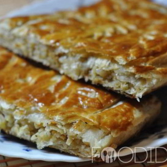 Рецепт слоеного пирога с капустой