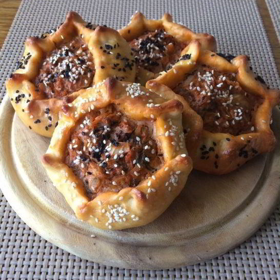 Рецепт открытых пирожков с капустой