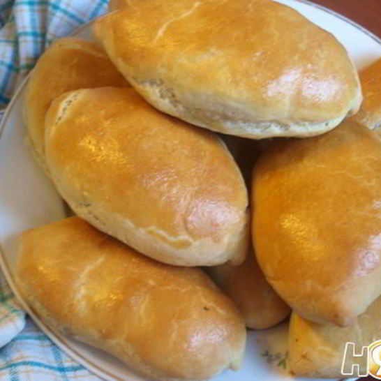 Рецепт пирожков дрожжевых с капустой и мясом