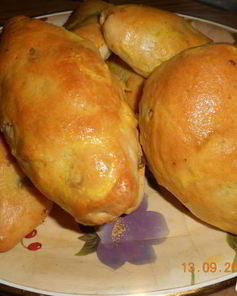 Пирожки печеные с ливером и с грибами