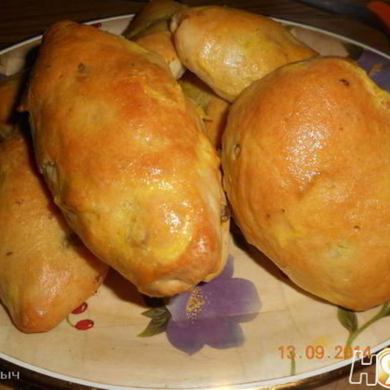 Рецепт пирожков печеных с ливером и с грибами