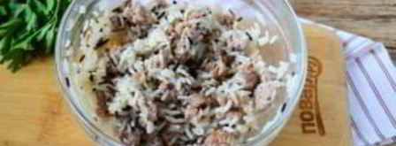 пирожки с мясом и диким рисом. Шаг 4