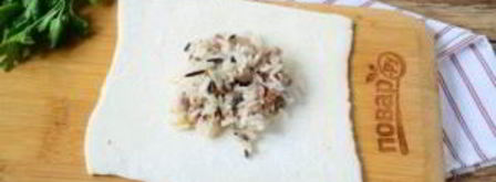 пирожки с мясом и диким рисом. Шаг 5