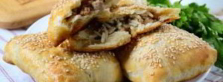 пирожки с мясом и диким рисом. Шаг 9