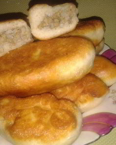 Пирожки с мясом и рисом из заварного теста без яиц