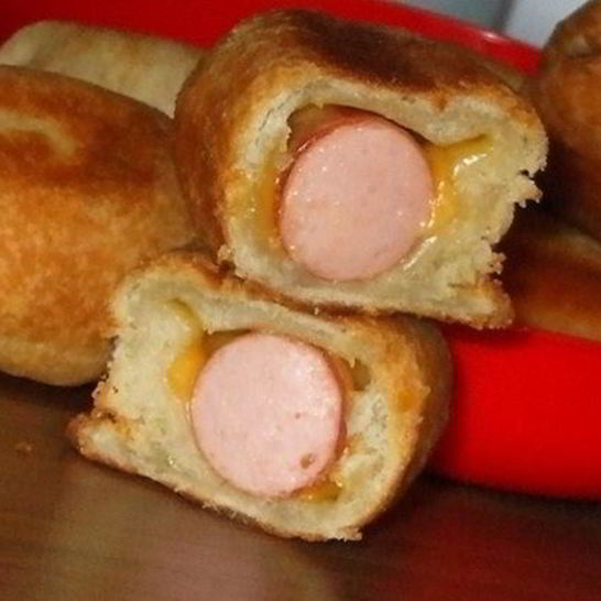 Рецепт пирожков с сосиской жареные