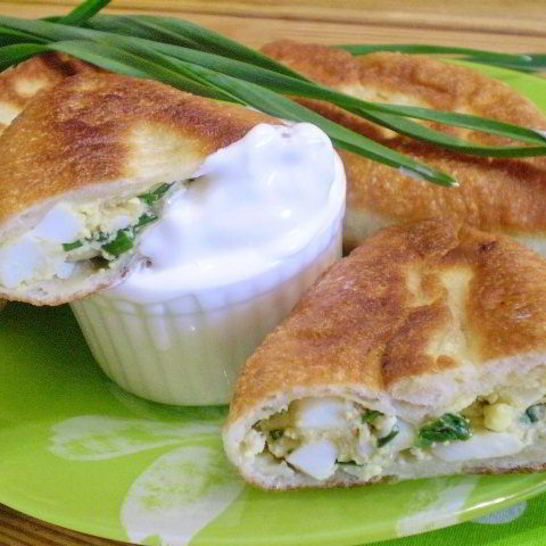 Рецепт пирожков с яйцом и зеленью