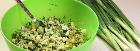 рис яйца лук начинка для пирожков и блинчиков. Шаг 4