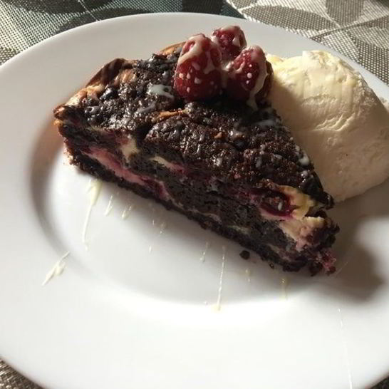 Рецепт брауни с творогом и вишней