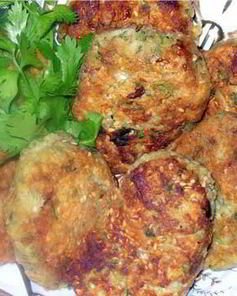 Мясные пирожные c баклажанами