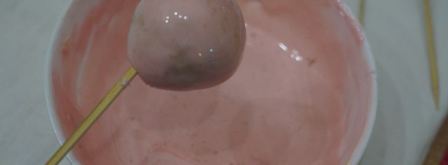 пирожные розовые кейк попсы. Шаг 11