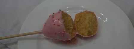 пирожные розовые кейк попсы. Шаг 13