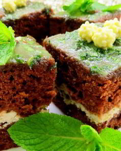 Шоколадно-мятные брауни