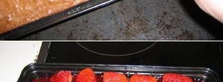 шоколадные пирожные с клубникой в желе. Шаг 8