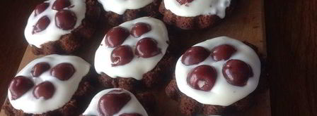 шоколадные пирожные с вишней. Шаг 7