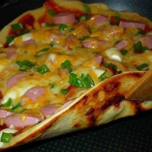 Домашняя пицца Минутка на сковороде